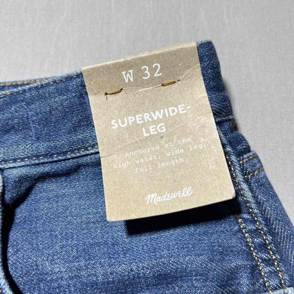 Madewell Superwide-Leg Jeans Softdrape Edition Womens 32 Blue High Waist - Picture 5 of 15
